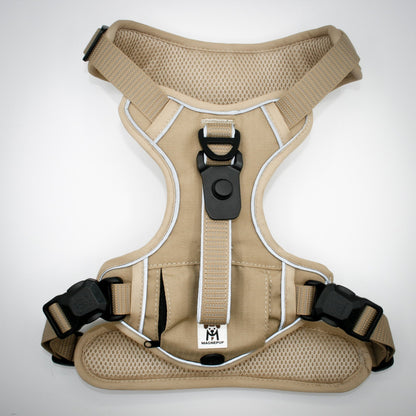 Standard harness in Desert Tan, top view