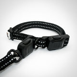 Slim collar and leash set in Onyx Black
