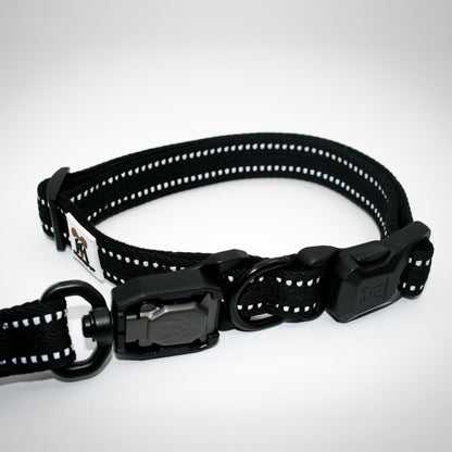 Standard collar and leash set in Onyx Black