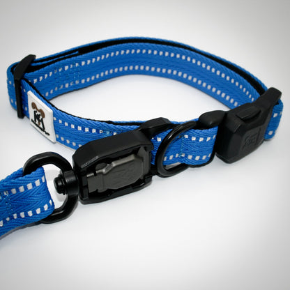 Standard collar and leash set in Cobalt Blue
