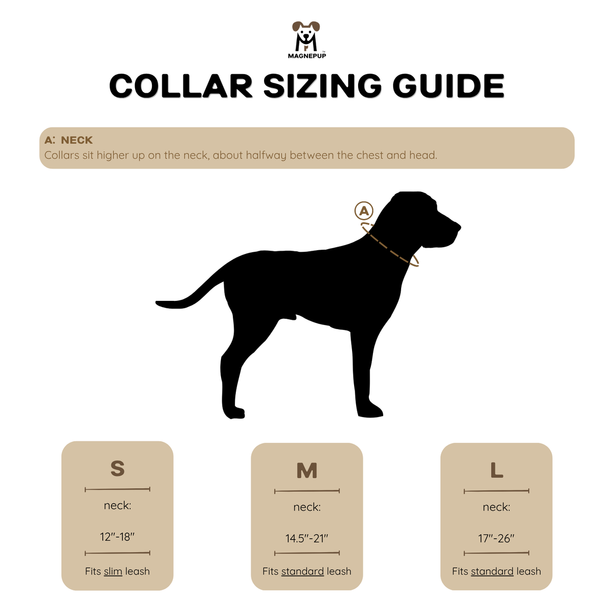 MAGNEPUP collar sizing guide